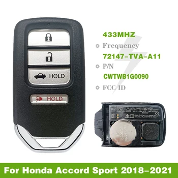 CN003132 Pentru Honda Accord 2018-2021 Masina de Control de la Distanță de Înlocuire Telecomanda 433Mhz 4A Chip FCCID: CWTWB1G0090 72147-TVA-A11