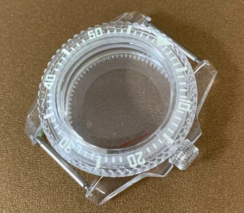 Scafandrii Caz (40 mm) pentru 7S26 NH35 NH36 Mișcările din Plastic Transparent