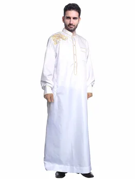 Haine Musulmane Bărbați Jubba Echipa Stand Guler Islamic Caftan Kimono Robă Lungă Arabia Musulmani Abaya Caftan Islamul Arab Dubai Rochie