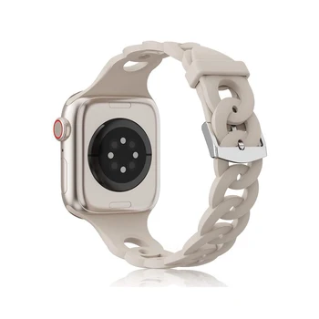 Curea din silicon pentru Apple watch band 44mm cu diametrul de 40mm, 45mm 41mm 42mm 38mm 44 mm Accesorii Gourmette bratara iWatch serie 6 5 4 3 SE 7