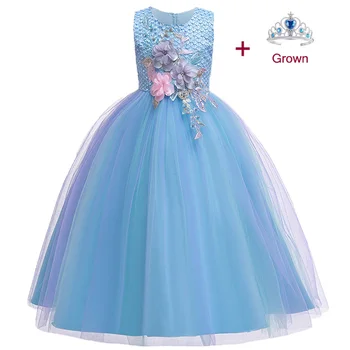 2022 Petrecere Elegantă Rochie de Printesa Pentru Copii Rochii de Seara Fete Haine Copii Rochie Pentru Fete de Mireasa Rochie de domnisoara de Onoare 4-14Y