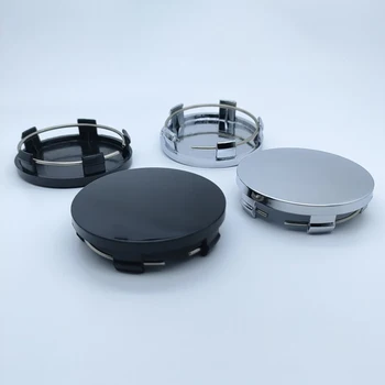 Durabil de Înaltă Calitate Nou Practice Centru de Cap Capacul Butucului Roții 4buc 60mm ABS, Accesorii Negre, Decor de Argint